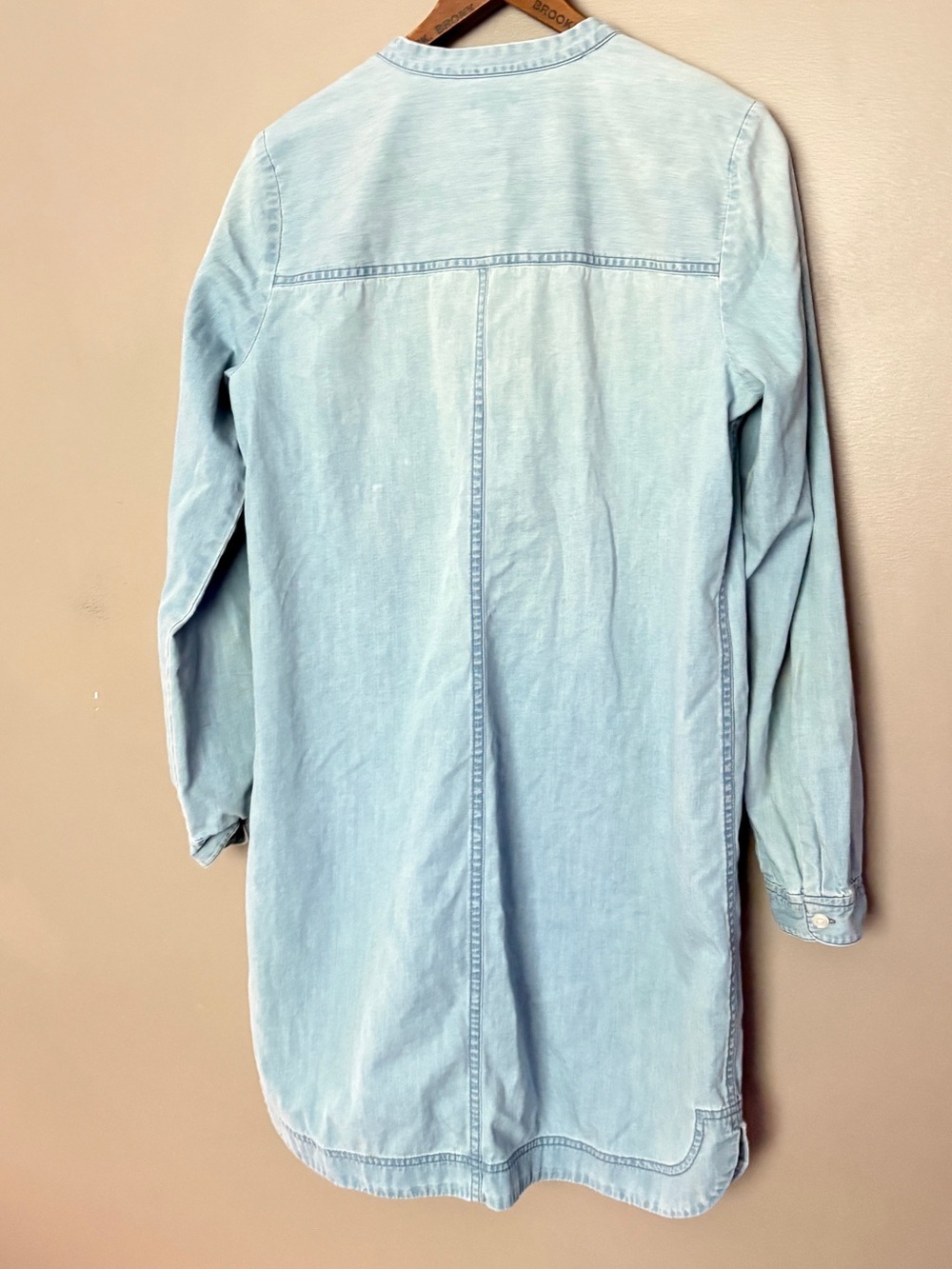 J.Crew light chambray shirt dress casual vacation travel preppy drapey sz S EUC - Picture 5 of 12